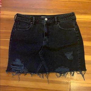 black denim skirt